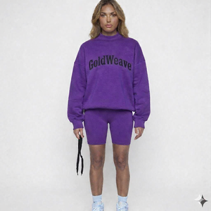 Sweat-shirt à col montant épais et chaud en molleton de coton, coupe oversize, pull décontracté d'hiver, streetwear confortable - Product Image 1