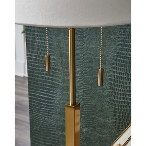 Contemporary Metallic Brass <b>Table</b> Lamp with <b>Slim</b> Design for Console Lighting - Product Image 4