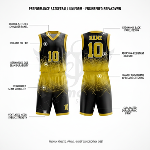 Tenue de match de basketball personnalisée légère et respirante 220 GSM pour jeunes et adultes – Kit uniforme de sport pour équipes – Fabricant de vêtements de sport - Product Image 2