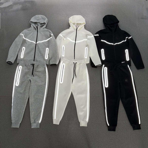 Conjunto Deportivo de Felpa Técnica con Logotipo Personalizado, Sudadera con Capucha y Pantalones de Chándal de 2 Piezas, Otoño Invierno, Algodón Grueso Ecológico, Moda Masculina - Product Image 5