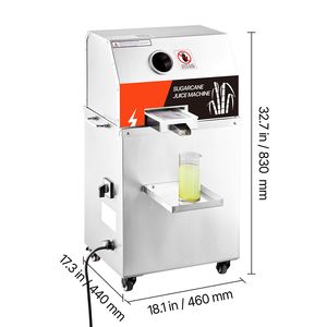 Spremiagrumi Elettrico Commerciale per Canna da Zucchero 800W, Produzione 661 LBS/H, 3 Rulli in Acciaio Inox, 110V, Nuovo - Product Image 4
