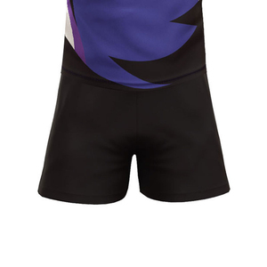 Maillots de rugby personnalisés pour garçons 100 % polyester, séchage rapide, respirants, grandes tailles, manches courtes, sangle réglable, nom d'équipe personnalisé, OEM - Product Image 2