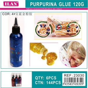 Colla Glitterata Ilan 120G Blu Oro, Adesivo per Progetti Artistici Fai-da-Te - Product Image 3