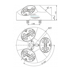 Plaque de maintien de pièces de précision Lang Quick Point à trois faces pour étau auto-centrant de 77 mm HE-3MT52-277H115 - Product Image 2