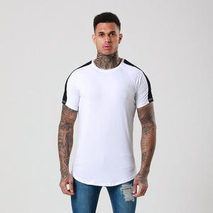 Screen Printed Tracksuit Heavyweight Comfortable Oneck <b>Patchwork</b> Cotton T <b>Shirt</b>, Custom Logo Quick Dry Breathable Short Sleeve - Product Image 1