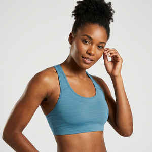 Soutien-gorge de sport yoga à maintien élevé pour femme, grandes tailles S-2XL, respirant, en Spandex et Nylon, léger, séchage rapide, logo simple sur le devant - Product Image 6