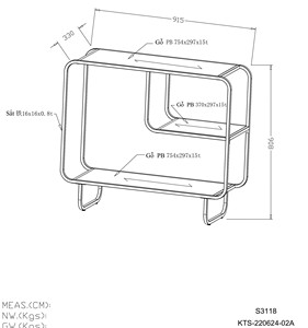 โต๊ะคอนโซลโลหะทันสมัยแบบ OEM/ODM พร้อมชั้นวางไม้ ผู้ผลิตเฟอร์นิเจอร์บ้าน - Product Image 3