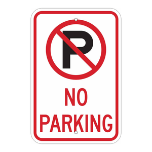 Panneau de signalisation interdiction de stationnement Brady rouge/blanc pour usage intérieur/extérieur dans les zones à accès restreint - Product Image 3