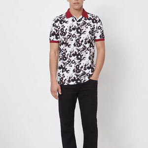 Chemise à manches courtes boutonnée pour homme, en jersey uni 100% polyester de haute qualité, imprimé par transfert thermique, tricoté 200g, séchage rapide - Product Image 4
