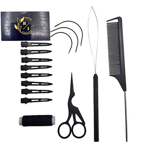 Kit Profesional de 17 Piezas para Extensiones de Cabello, Acero Inoxidable de Grado Quirúrgico, Micro Herramientas para Uso Doméstico, Incluye Alicates, Tijeras y Marcadores - Product Image 2
