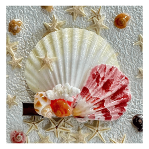 Pinzas para el Cabello con Conchas Marinas, Resina Natural y Aleación, Accesorios Decorativos para Peinado, Hechos a Mano en Vietnam, para Mujer - Product Image 4
