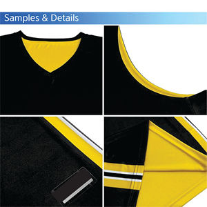 Maillot de basketball réversible à col en V, personnalisé OEM, séchage rapide, imprimé, pour hommes, prix d'usine - Product Image 5