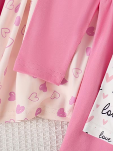 Robe courte pour bébé fille, en polyester/coton écologique, à manches bouffantes, imprimé animal, col rond, silhouette droite, pour l'automne - Product Image 5