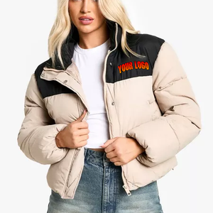 Nouvelle conception, couleurs personnalisées, OEM, veste d'hiver matelassée à capuche réglable, imperméable, imprimée, pour femmes, avec logo personnalisé - Product Image 4