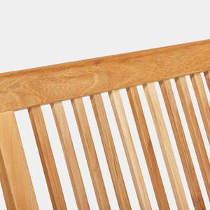 Silla de comedor Denson hecha de madera de teca maciza de alta calidad con madera natural para uso en exteriores. - Product Image 4