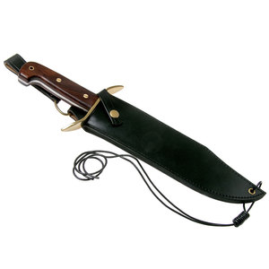 Cuchillo Bowie de Acero Inoxidable con Mango de Madera, Hoja Fija, Herramienta Utilitaria para Campismo, Supervivencia y Aventuras al Aire Libre - Product Image 6