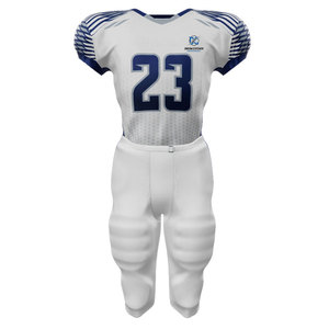 Ensemble de maillot et pantalon de football américain de qualité supérieure, personnalisable par sublimation, respirant, tissu 100% polyester, uniforme personnalisé - Product Image 1