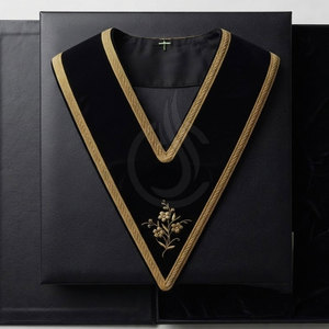 Collier maçonnique classique, col formel simple, en soie légère, personnalisable pour les réunions, les cérémonies, les événements et l'usage quotidien - Product Image 5