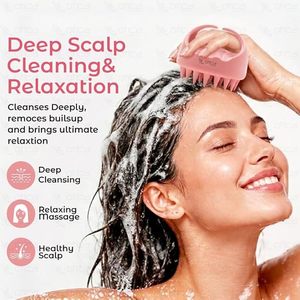 High Quality Otica Manual Waterproof Silicone Cushion Hair Scalp Massager Soft Cleaning <b>Brush</b> Head Model SH-004 for Dry Use - Product Image 2