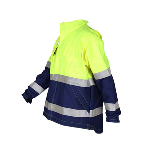 Best Seller Customise Logo Hi Vis Waterproof Polyester LED Flash Reflective Winter Workwear Safety <b>Jacket</b> for Men's Night Work - Product Image 6