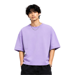 เสื้อยืดทรงบ็อกซี่ผู้ชายขายส่ง ผ้าคอตตอนพรีเมียมเนื้อหนา ทรงหลวม แขนสั้น รับทำโลโก้ตามสั่ง OEM ODM เสื้อผ้าแบรนด์ส่วนตัว - Product Image 1