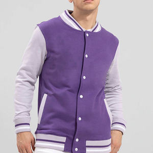 Chaqueta de burbujas vintage OEM para hombre, estilo universitario, de invierno, lavada, con cuello de tejido de ganchillo, cierre de cremallera, chaquetas para hombre - Product Image 3