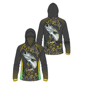 Camisa de Pesca con Capucha, Personalizada, con Protección Solar UPF 50, Impermeable y Transpirable, de Spandex/Poliéster para Pescadores - Product Image 4