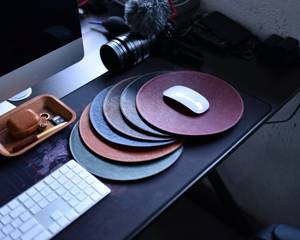 Stylish Genuine Leather Mousepad Anti Slip Base <b>Large</b> Personalized Executive Desk <b>Mat</b> For Professional LMP-0054 - Product Image 5