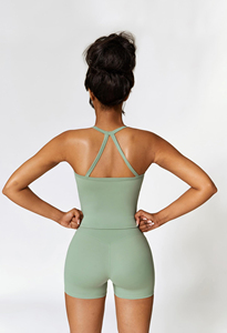 Two Piece Workout Sets For Women Tank Top Matching High Waist <b>Booty</b> Lifting Shorts Gym Yoga Active Wear Outfits - Product Image 5