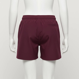 Shorts de bain pour hommes à séchage rapide, taille élastique avec cordon de serrage, respirants, couleur unie, vêtements de plage, shorts d'été, personnalisation OEM - Product Image 6