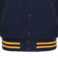 Blouson universitaire de baseball en polyester/coton, coupe ajustée, avec garniture en fourrure de mouton, personnalisable pour étudiants universitaires
