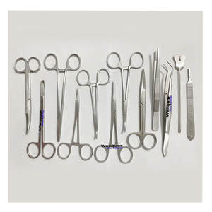 Juego de 12 Instrumentos Quirúrgicos de Acero Inoxidable, Kit Básico de Cirugía Menor para Estudiantes de Medicina, Enfermeras y Práctica de Sutura Veterinaria - Product Image 1
