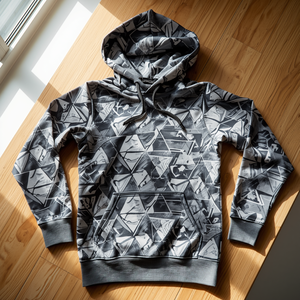 Sweat-shirt à capuche décontracté en polyester et coton, coupe classique, impression numérique, avec personnalisation OEM ODM - Product Image 4