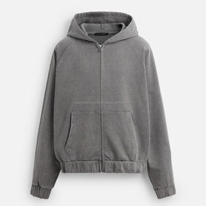 แจ็กเก็ตมีซิปมีฮู้ดสำหรับผู้ชายเสื้อกันลมสำหรับออกกำลังกายผ้าน้ำหนักเบาออกแบบโลโก้ได้ตามต้องการ - Product Image 5