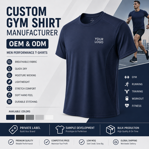 เสื้อยืดผู้ชายแห้งเร็ว ทรงสปอร์ต คอกลม แขนสั้น สีพื้น ดีไซน์เรียบง่าย ทรงปกติ ผลิตจากโพลีเอสเตอร์ 100% - Product Image 1