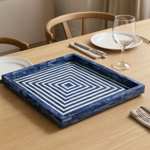 Plateau Feng Shui de Luxe Fait Main Écologique avec Incrustations en Os – Design Décoratif Élégant, Qualité Supérieure pour la Maison et la Cuisine (Idéal pour Servir) - Product Image 6