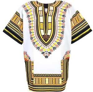 T-shirts Dashiki Africains Surdimensionnés pour Hommes, Broderie Géométrique, Imprimés, avec Poches, pour Festivals - Product Image 6