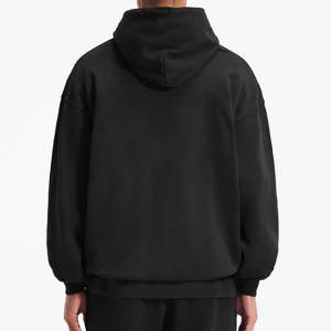 Sweat-shirt à capuche en molleton épais 100 % coton pour homme, avec poche kangourou et cordon de serrage, vêtement de sport décontracté - Product Image 4