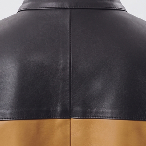 Vestes en cuir à franges pour hommes avec fermeture éclair, vestes en cuir à franges pour hommes avec col montant, veste en cuir véritable à franges tendance pour hommes - Product Image 5