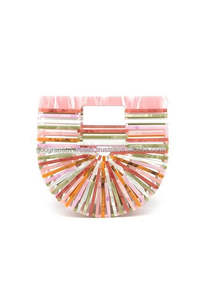 Sac à main de luxe en résine pour femmes effet marbre antic compact pour sac de soirée rose avec capsule de mariage sac à main à la mode - Product Image 3