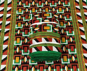 Tissu brodé africain, tissage jacquard, motif géométrique, textile - Product Image 3