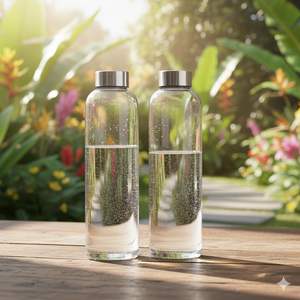 Wholesale Classic Design Clear Borosilicate Glass <b>Water</b> <b>Bottle</b> with SS Lid - Product Image 5