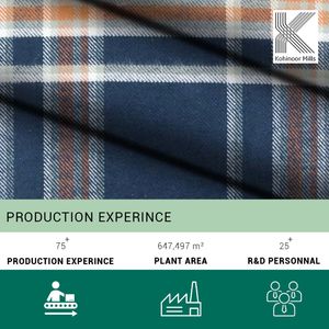 Yarn Dyed Cotton <b>Flannel</b> Fabric 2/2 Twill 310GSM Heavyweight Woven Check OEM ODM - Product Image 5