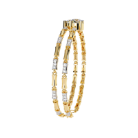 Pulsera de Cadena con Eslabones y Diamantes en Forma de Flor, Chapada en Oro de 18K, Estilo Romántico Cristiano Clásico para Mujer, Marca JURA JEWEL, 59 Corte Brillante