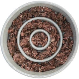 Tazón de Alimentación Lenta de Cerámica para Mascotas, 0.45 L, 14 cm de Diámetro, Color Gris Azulado - Product Image 5