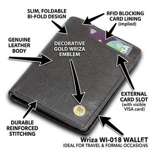 Wriza Mens Trendy Genuine Leather <b>Wallet</b> <b>RFID</b> <b>Blocking</b> Technology Slim Design for Travel and Formal Occasions Model WI 018 Brown - Product Image 3