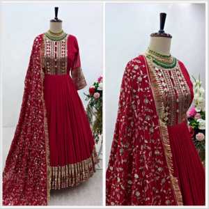 Vestido Lehenga Choli de Poliéster de Diseño con Dupatta y Pantalón Bordado para Bodas y Eventos - Product Image 2