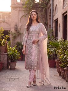 Indian Traditional Soft <b>Net</b> with Heavy Embroidery Work Salwar Kameez for Wedding Occasion and Festive Party for Women Fancy Wear - Product Image 4