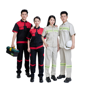 LOS MÁS VENDIDOS Nuevo Estilo Ropa de Soldador Azul Oscuro Conjunto de Ropa de Trabajo Personalizada Unisex Moda Laboral Transpirable PE Detección de Agujas OEM/ODM - Product Image 2