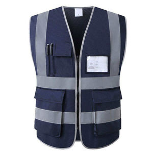 Gilet de sécurité haute visibilité ANSI Classe 1 EN ISO 20471 Classe 2, bandes réfléchissantes, imperméable, logo LED clignotant, poches zippées - Product Image 1